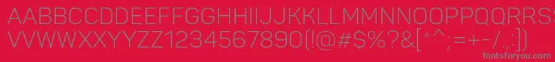 PantonLightcaps Font – Gray Fonts on Red Background