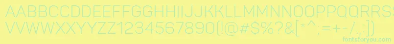 PantonLightcaps Font – Green Fonts on Yellow Background