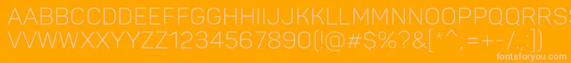 PantonLightcaps-Schriftart – Rosa Schriften auf orangefarbenem Hintergrund