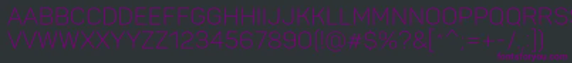 Шрифт PantonLightcaps – фиолетовые шрифты на чёрном фоне