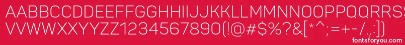 PantonLightcaps Font – White Fonts on Red Background