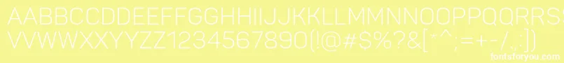 PantonLightcaps Font – White Fonts on Yellow Background