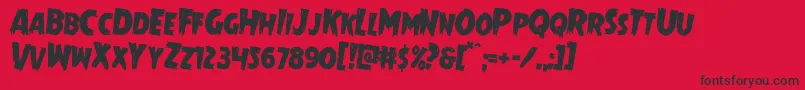 Mrsmonsterrotate2 Font – Black Fonts on Red Background