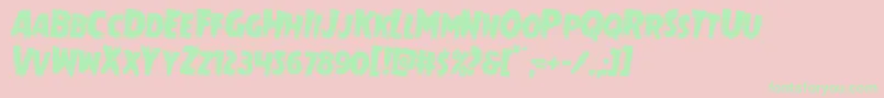 Mrsmonsterrotate2 Font – Green Fonts on Pink Background