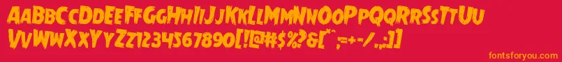 Mrsmonsterrotate2 Font – Orange Fonts on Red Background