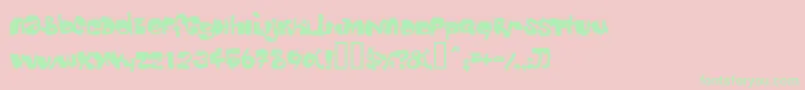 Dippex ffy Font – Green Fonts on Pink Background