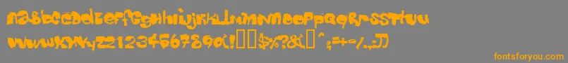 Dippex ffy Font – Orange Fonts on Gray Background