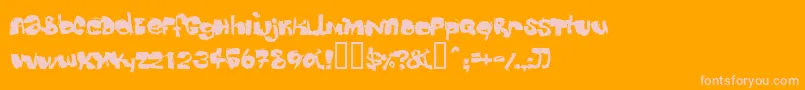 Dippex ffy-Schriftart – Rosa Schriften auf orangefarbenem Hintergrund