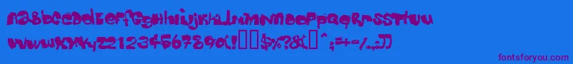 Dippex ffy Font – Purple Fonts on Blue Background
