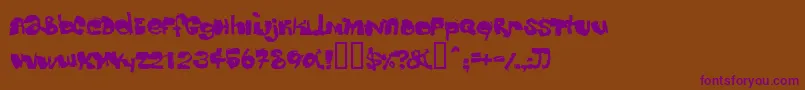 Dippex ffy Font – Purple Fonts on Brown Background
