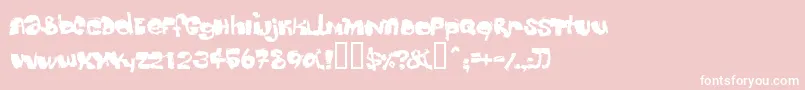 フォントDippex ffy – ピンクの背景に白い文字