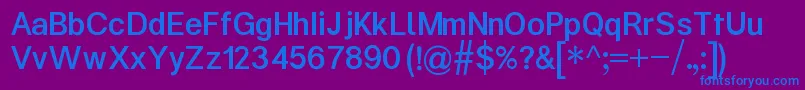 フォントKalypsaMedium – 紫色の背景に青い文字
