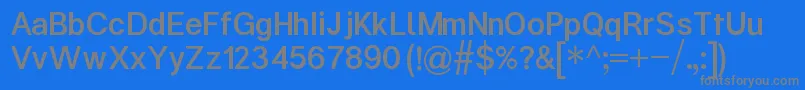 フォントKalypsaMedium – 青い背景に灰色の文字