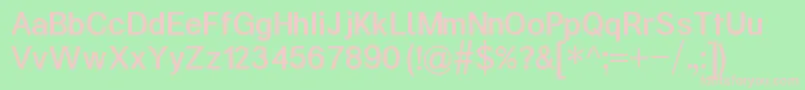 KalypsaMedium-fontti – vaaleanpunaiset fontit vihreällä taustalla