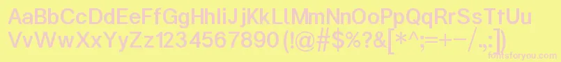 KalypsaMedium Font – Pink Fonts on Yellow Background