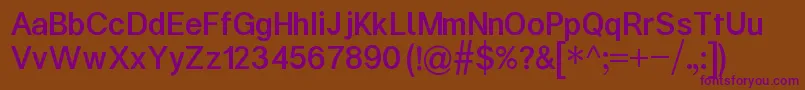 KalypsaMedium Font – Purple Fonts on Brown Background