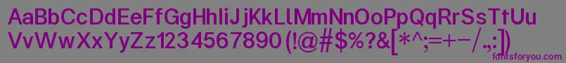 KalypsaMedium-fontti – violetit fontit harmaalla taustalla
