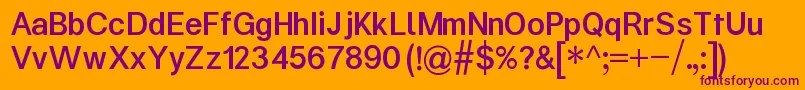 KalypsaMedium Font – Purple Fonts on Orange Background