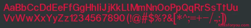 フォントKalypsaMedium – 黒い背景に赤い文字