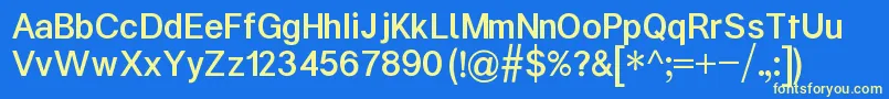 KalypsaMedium Font – Yellow Fonts on Blue Background