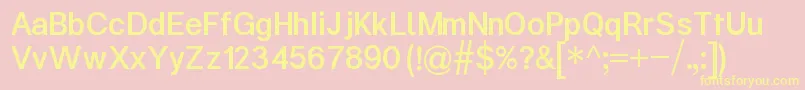 KalypsaMedium Font – Yellow Fonts on Pink Background