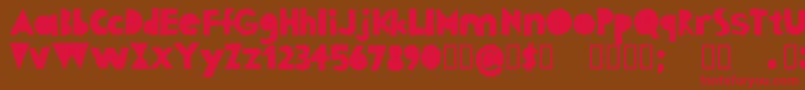 FabricshapesRegular Font – Red Fonts on Brown Background