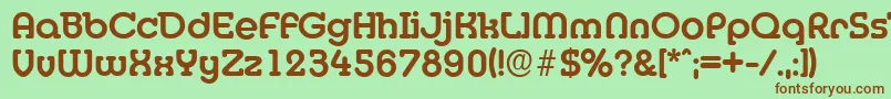 MexicoserialBold Font – Brown Fonts on Green Background