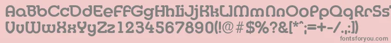 MexicoserialBold-Schriftart – Graue Schriften auf rosa Hintergrund