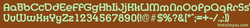 MexicoserialBold Font – Green Fonts on Brown Background