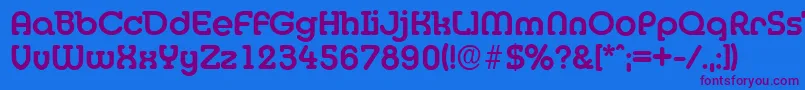 MexicoserialBold Font – Purple Fonts on Blue Background