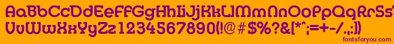 MexicoserialBold Font – Purple Fonts on Orange Background