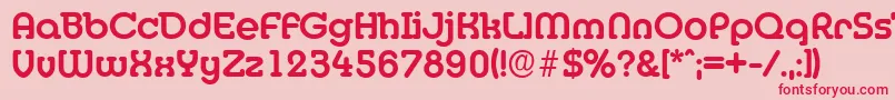 フォントMexicoserialBold – ピンクの背景に赤い文字