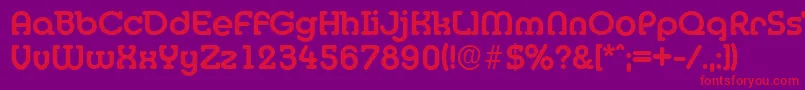 MexicoserialBold-fontti – punaiset fontit violetilla taustalla