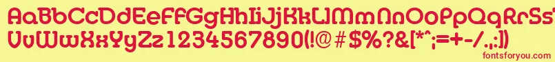 MexicoserialBold Font – Red Fonts on Yellow Background