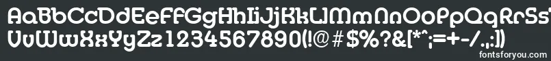 MexicoserialBold-fontti – valkoiset fontit mustalla taustalla