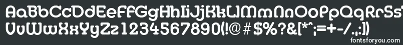 フォントMexicoserialBold – 黒い背景に白い文字