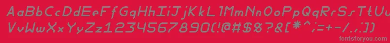 FewtSlimItalic Font – Gray Fonts on Red Background