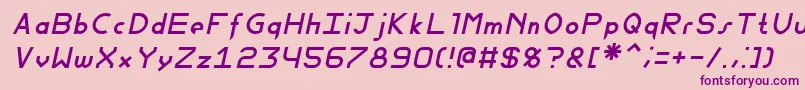 FewtSlimItalic Font – Purple Fonts on Pink Background