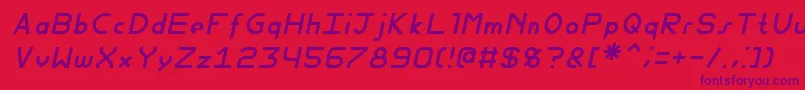 Шрифт FewtSlimItalic – фиолетовые шрифты на красном фоне