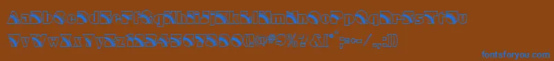 Rainbow Font – Blue Fonts on Brown Background