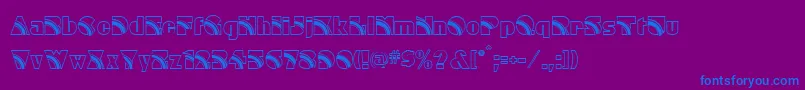 Rainbow Font – Blue Fonts on Purple Background
