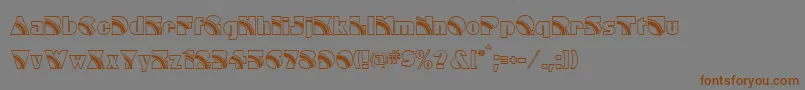 Rainbow Font – Brown Fonts on Gray Background