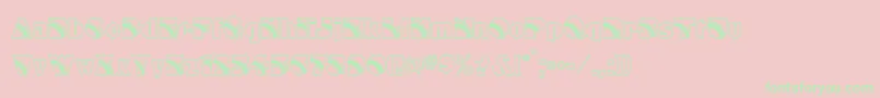 Rainbow Font – Green Fonts on Pink Background