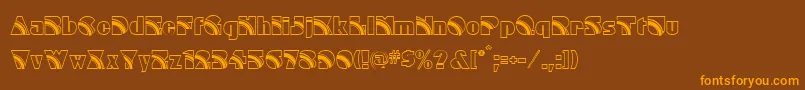 Rainbow Font – Orange Fonts on Brown Background