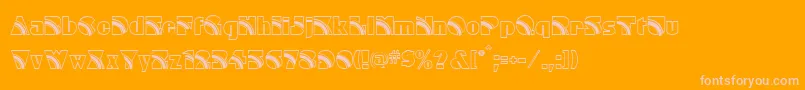 Rainbow Font – Pink Fonts on Orange Background