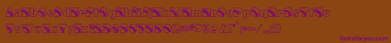 Rainbow Font – Purple Fonts on Brown Background