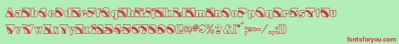 Rainbow Font – Red Fonts on Green Background