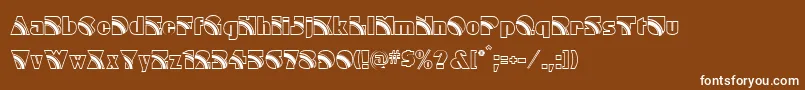 Rainbow Font – White Fonts on Brown Background