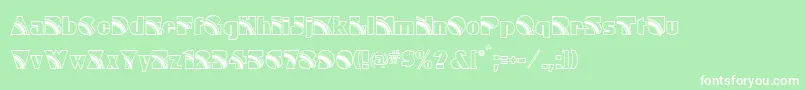 Rainbow Font – White Fonts on Green Background