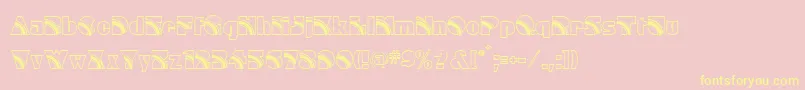 Rainbow Font – Yellow Fonts on Pink Background